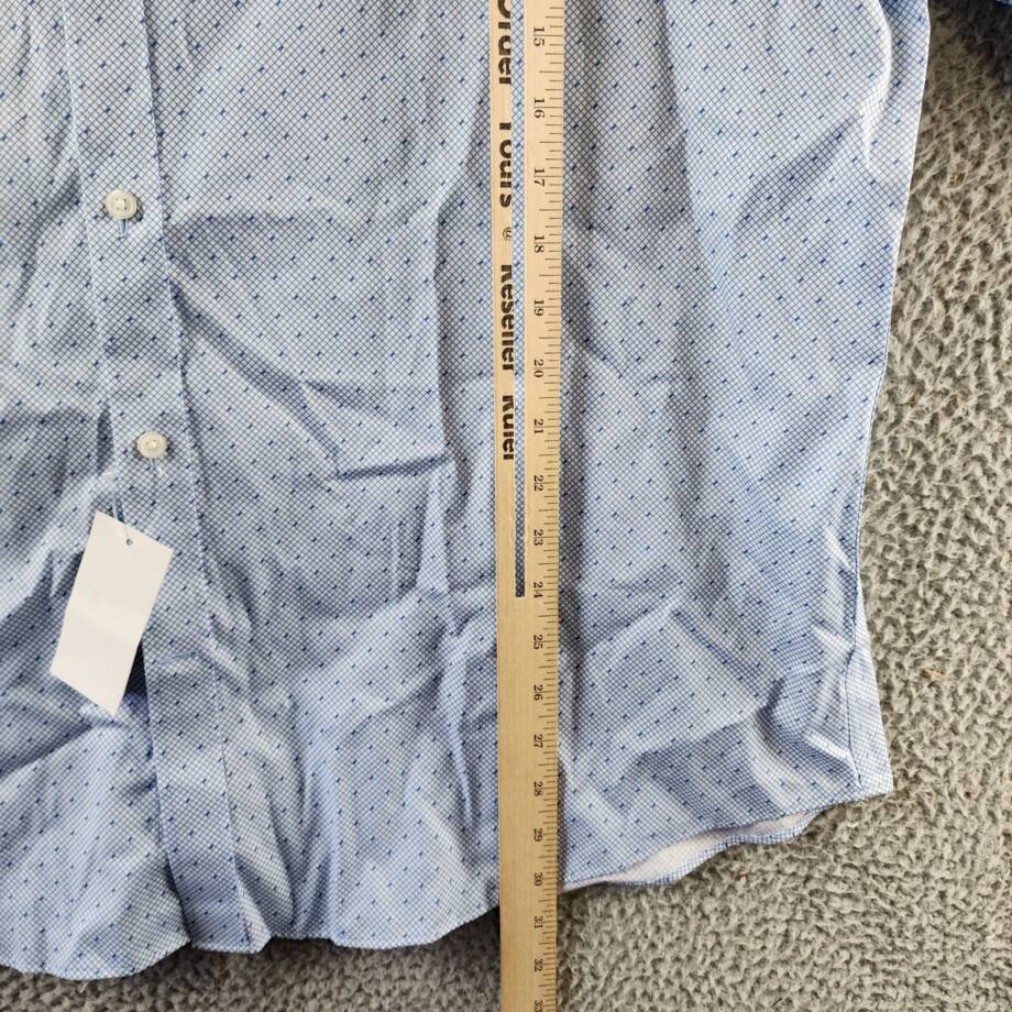Tommy Hilfiger Slim-Fit Wrinkle-Free Twill Dress Shirt Men's 2XL Light Blue L/S