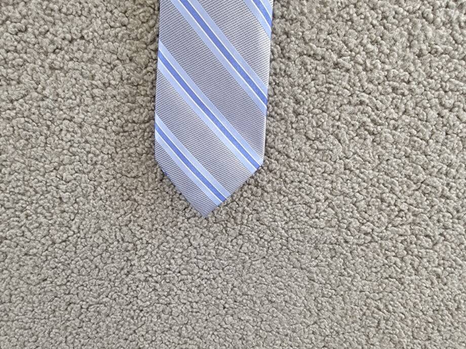 Michael Kors Vitra Stripe Tie Men's One Size Blue Adjustable Pointed Style