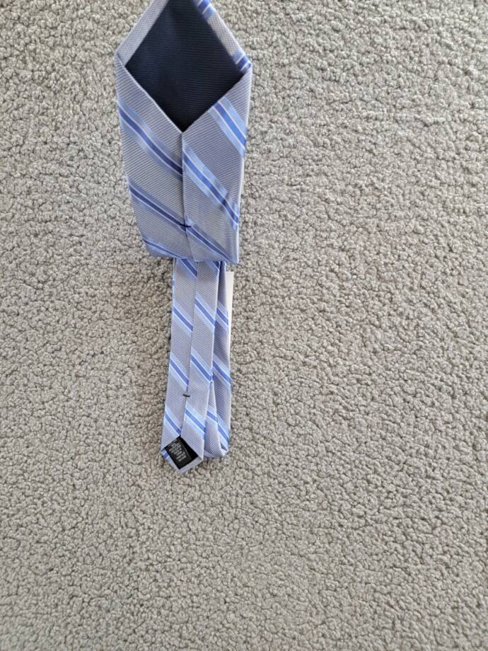 Michael Kors Vitra Stripe Tie Men's One Size Blue Adjustable Pointed Style