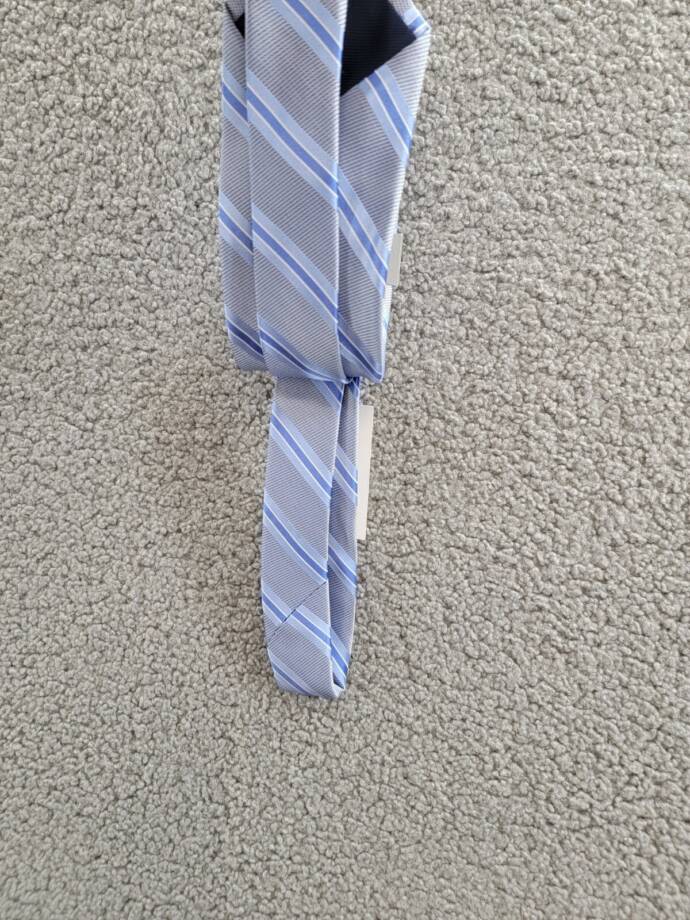 Michael Kors Vitra Stripe Tie Men's One Size Blue Adjustable Pointed Style