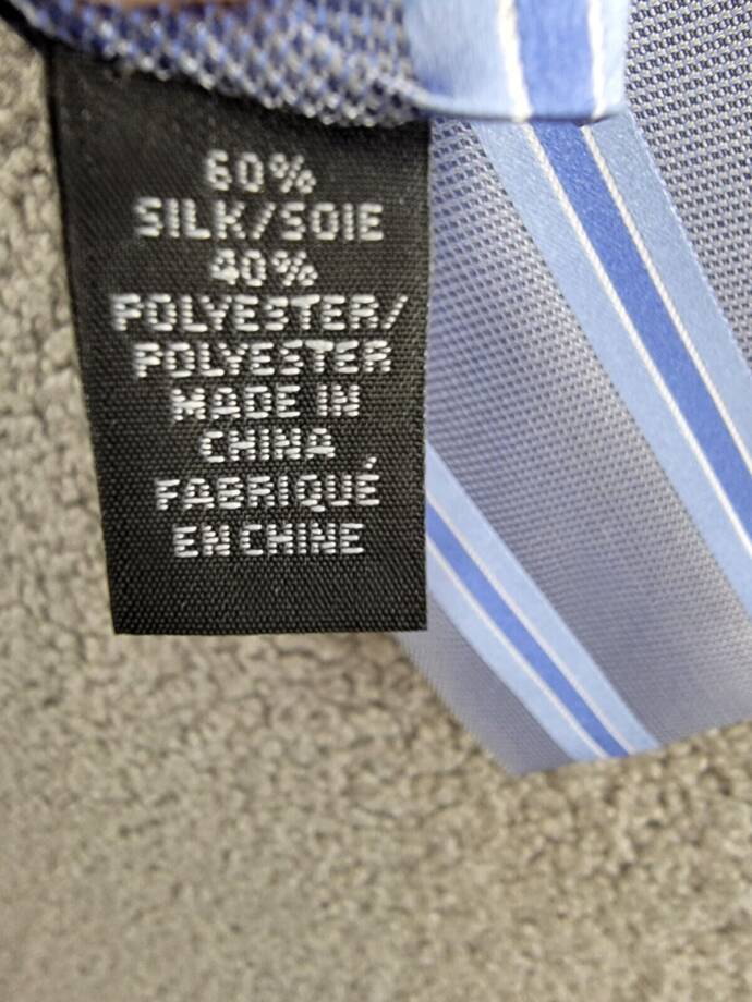 Michael Kors Vitra Stripe Tie Men's One Size Blue Adjustable Pointed Style