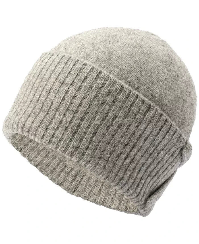 kate spade new york Wool Bow Ribbed-Cuff Knit Beanie Women's OS Gray Heather