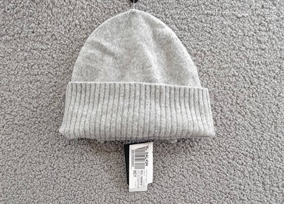 kate spade new york Wool Bow Ribbed-Cuff Knit Beanie Women's OS Gray Heather