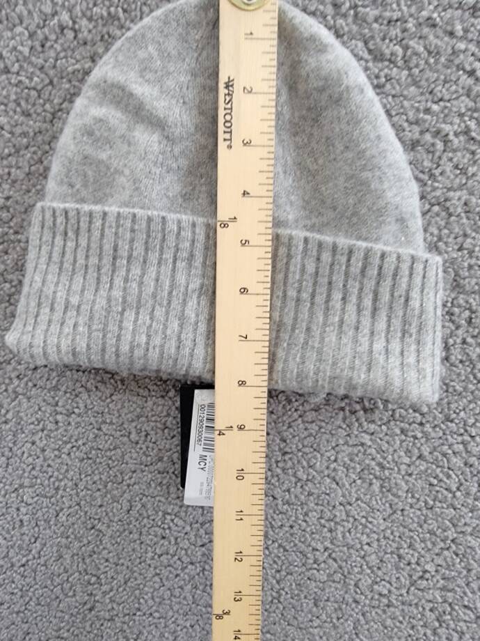 kate spade new york Wool Bow Ribbed-Cuff Knit Beanie Women's OS Gray Heather