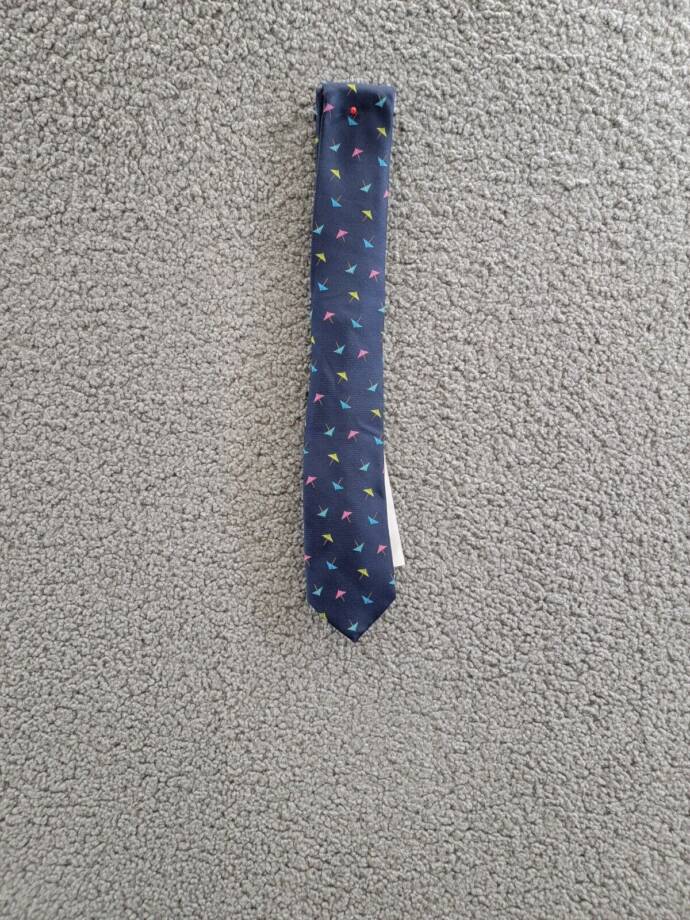 Bar III Skinny Design Cocktail Umbrellas Tie Men's One Size Navy Blue Pointed