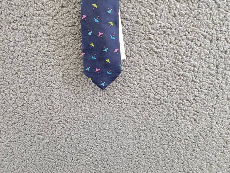 Bar III Skinny Design Cocktail Umbrellas Tie Men's One Size Navy Blue Pointed