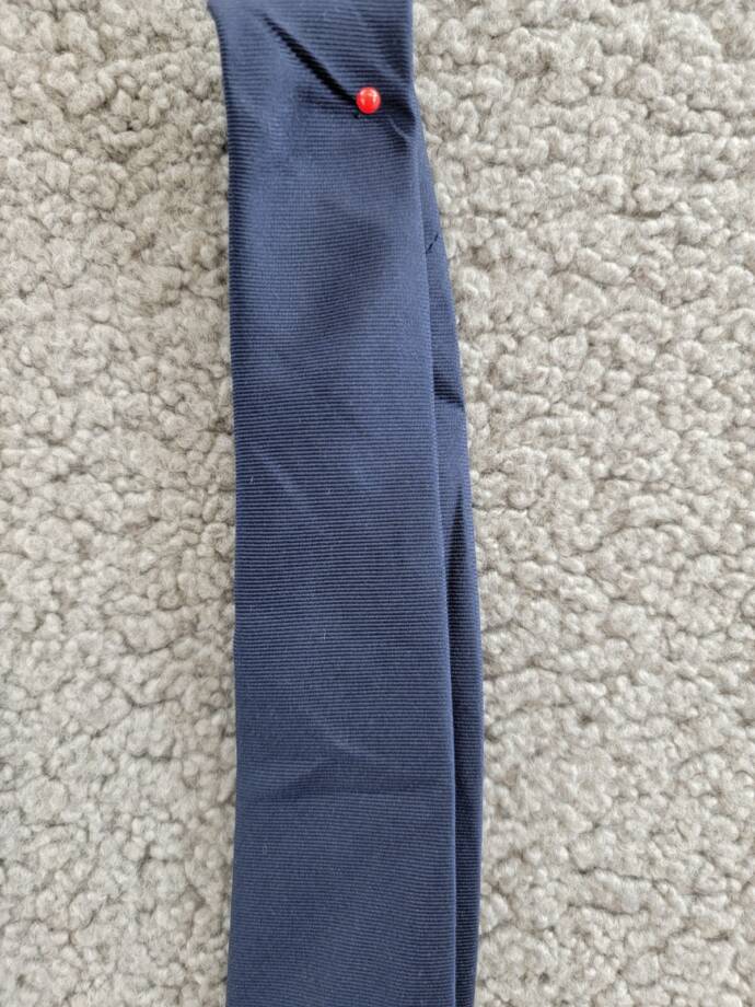 Tommy Hilfiger Silk Blend Boat Bar Panel Tie Men's One Size Navy Adjustable