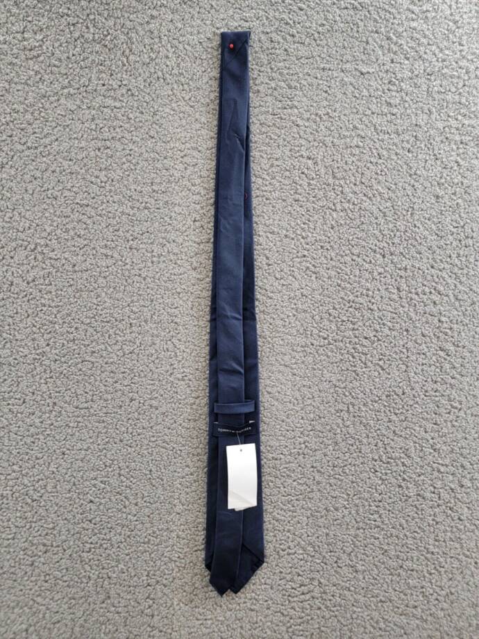 Tommy Hilfiger Silk Blend Boat Bar Panel Tie Men's One Size Navy Adjustable