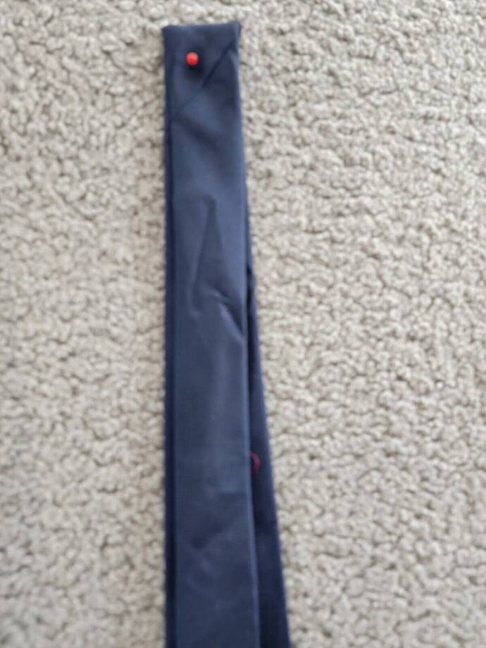 Tommy Hilfiger Silk Blend Boat Bar Panel Tie Men's One Size Navy Adjustable
