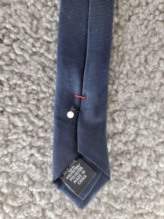 Tommy Hilfiger Silk Blend Boat Bar Panel Tie Men's One Size Navy Adjustable