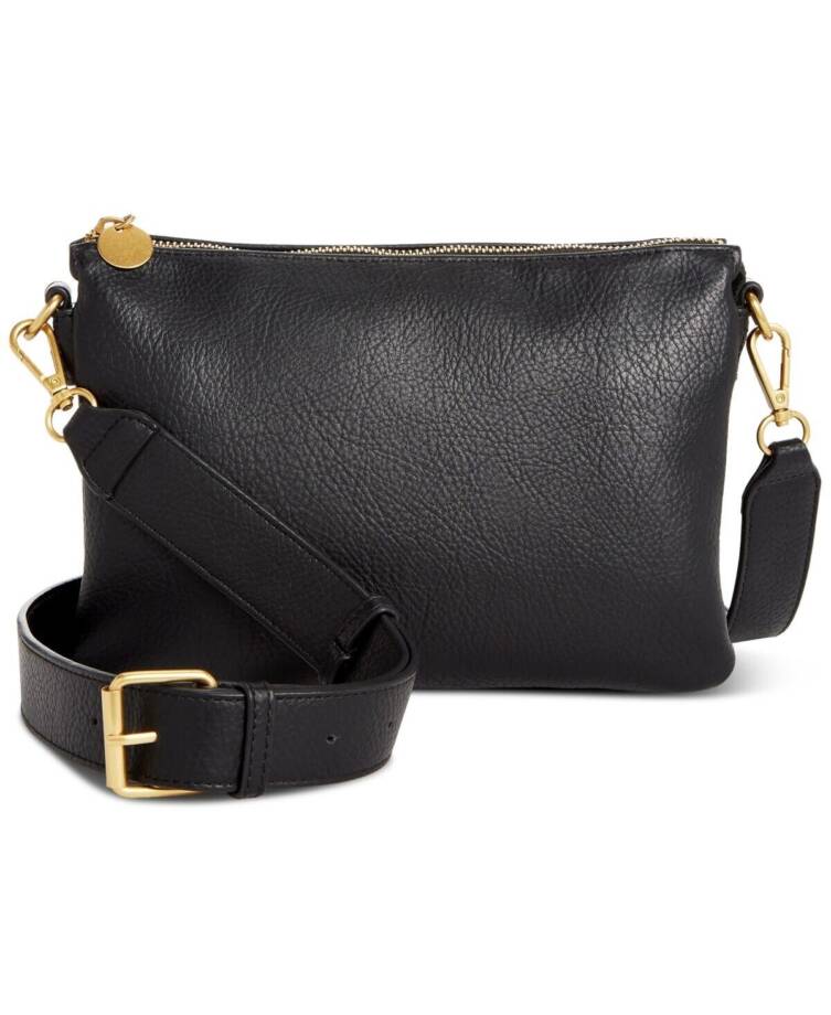 Style & Co Double Compartment Crossbody Bag Women's OS Black Zip Top Closure