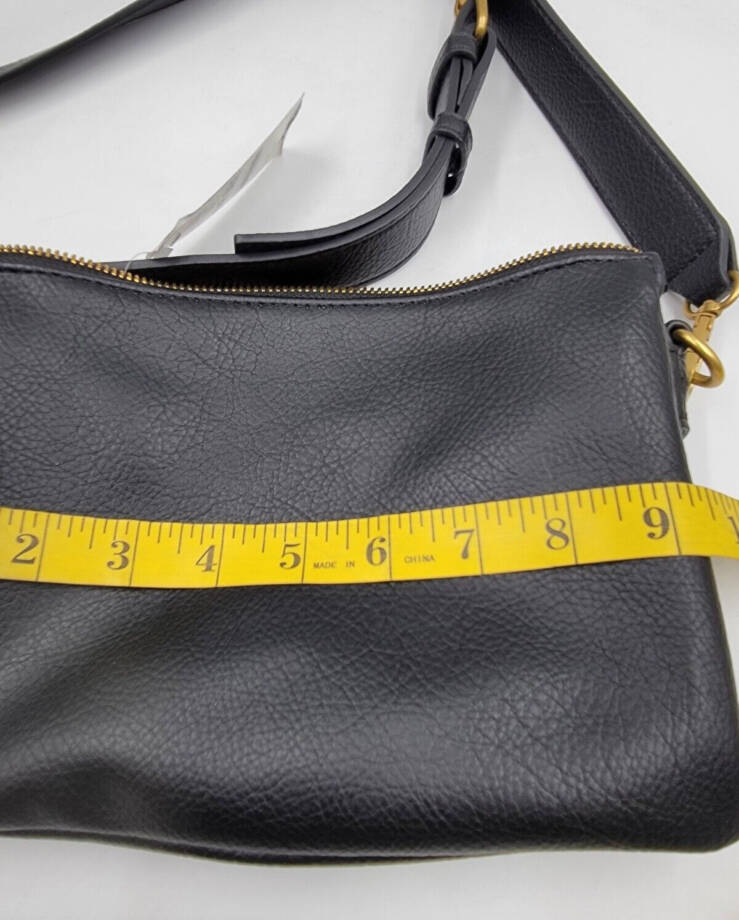Style & Co Double Compartment Crossbody Bag Women's OS Black Zip Top Closure
