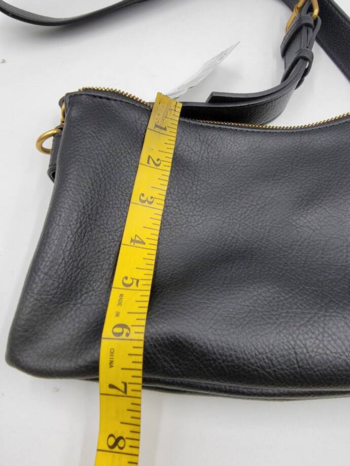 Style & Co Double Compartment Crossbody Bag Women's OS Black Zip Top Closure