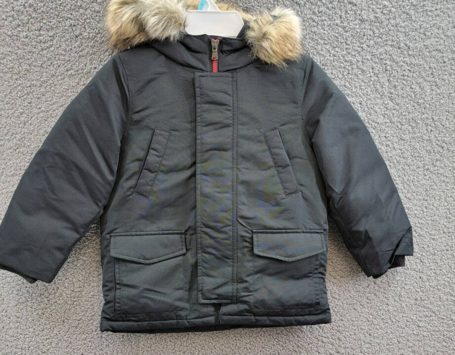 Polo Ralph Lauren Artificial-fur-Trim Down Parka Jacket Little Boys 5 Black L/S