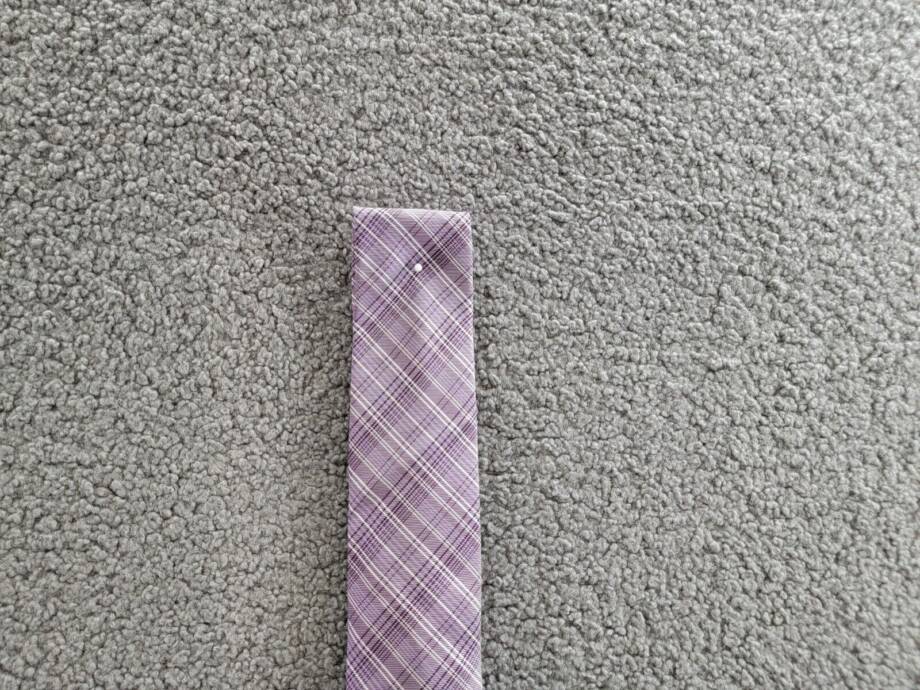 Calvin Klein Silk Blend Fine Wire Plaid Tie Men's Purple Adjustable