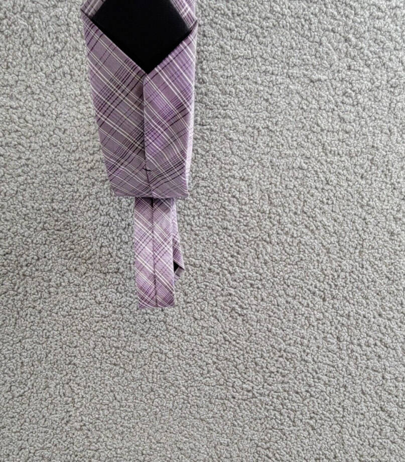Calvin Klein Silk Blend Fine Wire Plaid Tie Men's Purple Adjustable