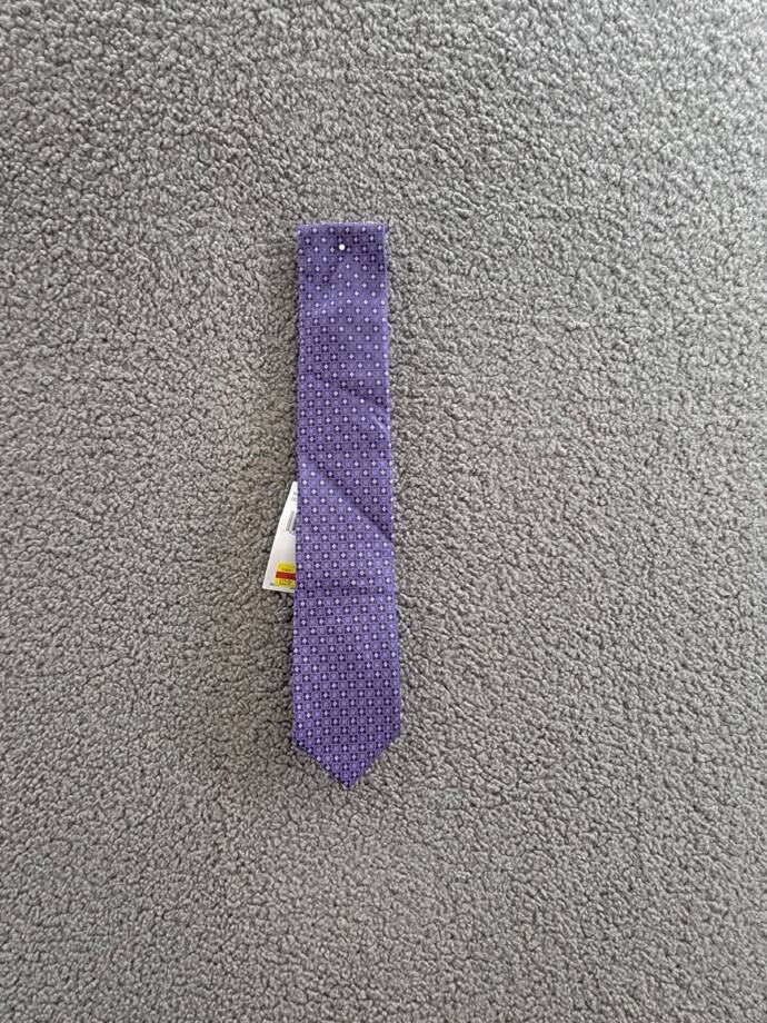 Calvin Klein Silk Blend Four Points Medallion Ties Men's Purple Adjustable