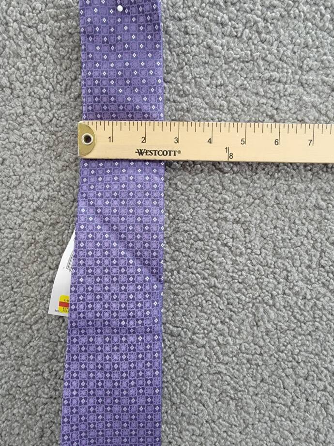 Calvin Klein Silk Blend Four Points Medallion Ties Men's Purple Adjustable