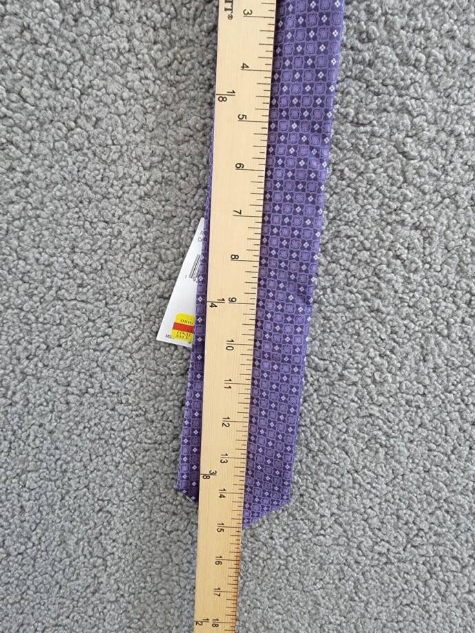 Calvin Klein Silk Blend Four Points Medallion Ties Men's Purple Adjustable