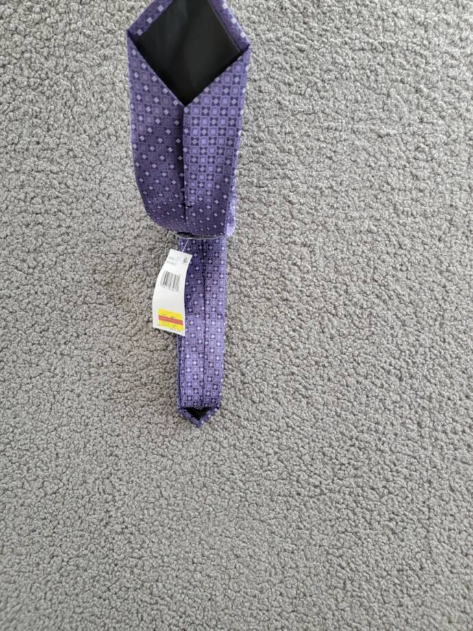 Calvin Klein Silk Blend Four Points Medallion Ties Men's Purple Adjustable