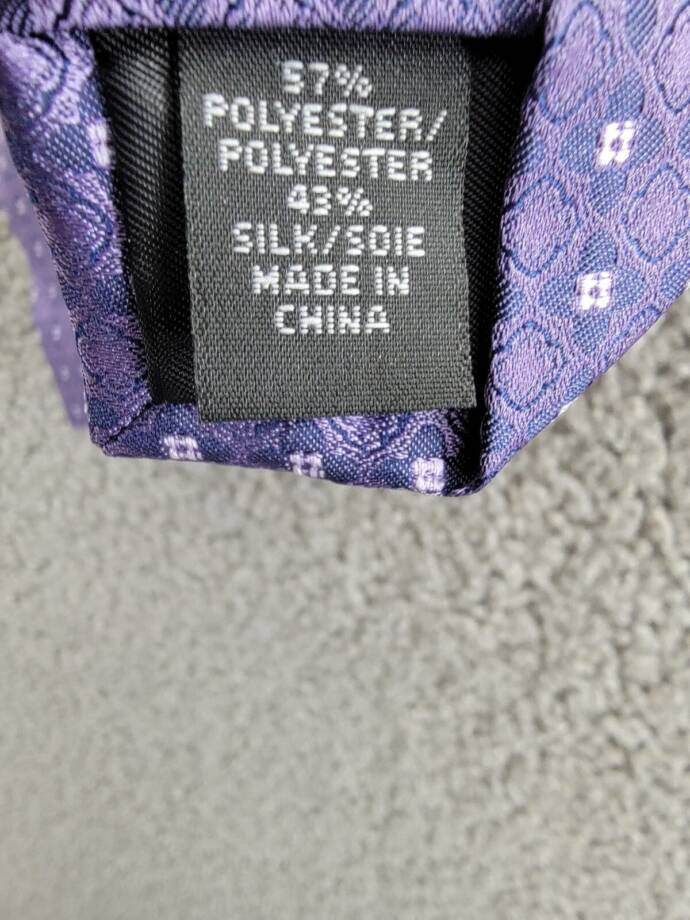 Calvin Klein Silk Blend Four Points Medallion Ties Men's Purple Adjustable