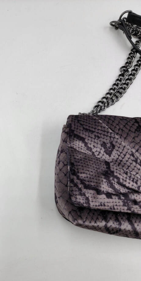 I.N.C. International Concepts Mini Ajae Velvet Snake Shoulder Bag - Charcoal