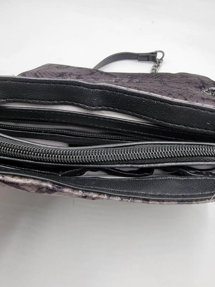 I.N.C. International Concepts Mini Ajae Velvet Snake Shoulder Bag - Charcoal
