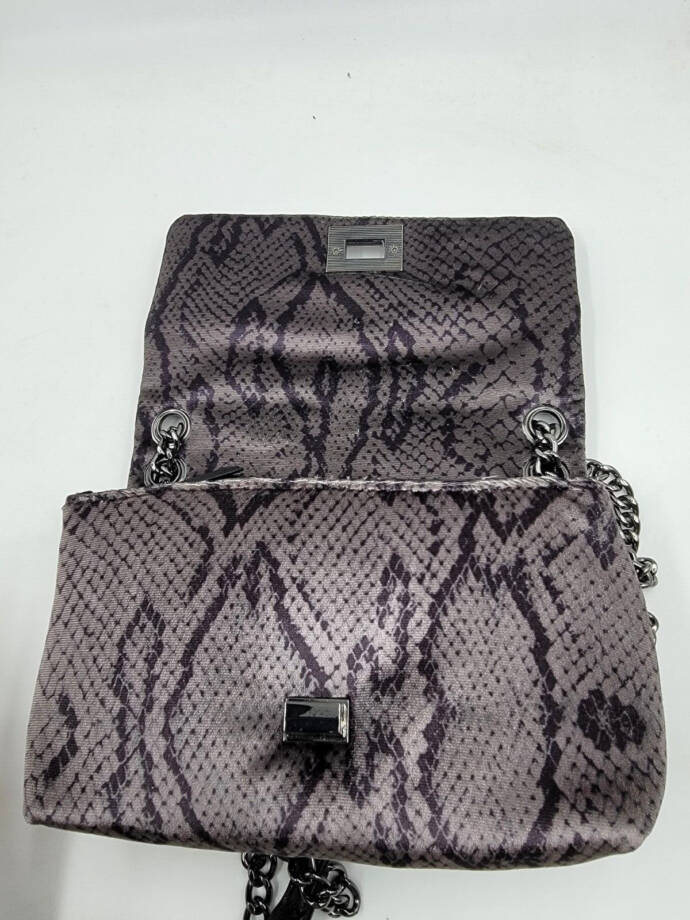 I.N.C. International Concepts Mini Ajae Velvet Snake Shoulder Bag - Charcoal