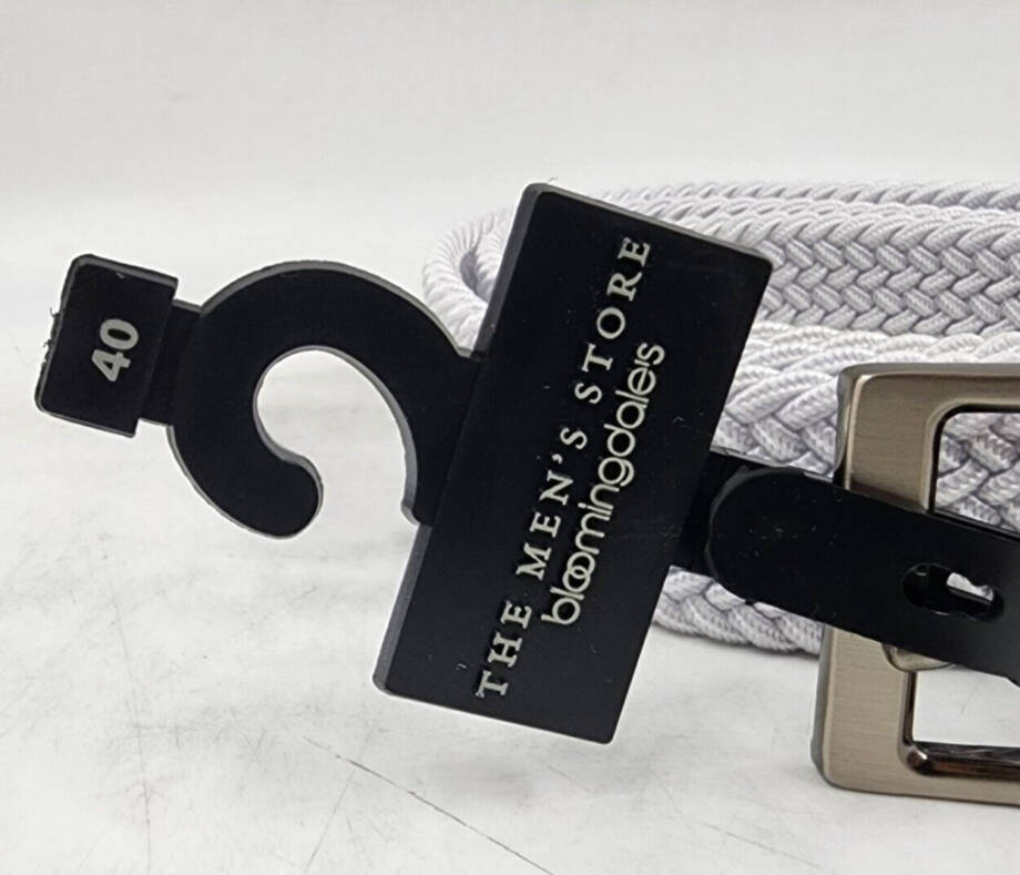 The Men's Store at Bloomingdale's Woven Stretch Belt Men's 40 White Elastic Cord