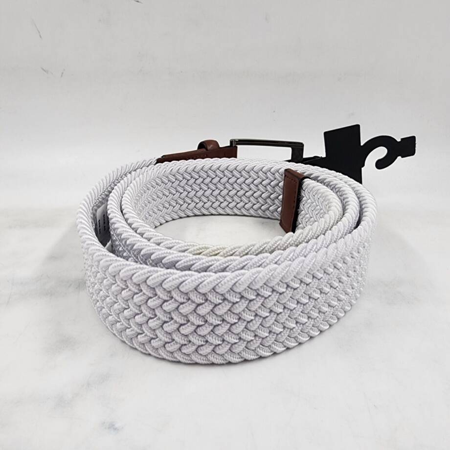 The Men's Store at Bloomingdale's Woven Stretch Belt Men's 40 White Elastic Cord