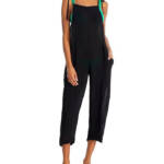 Aqua Jumper Swim Cover-Up Women's M Black Straight Neck Shoulder Tie Closure