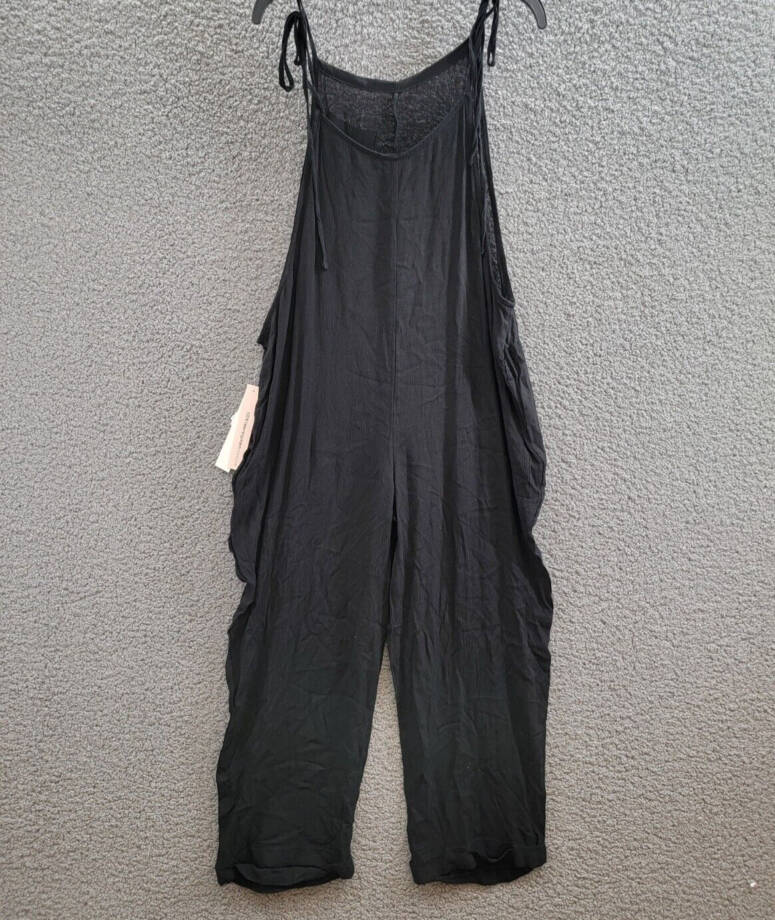 Aqua Jumper Swim Cover-Up Women's M Black Straight Neck Shoulder Tie Closure