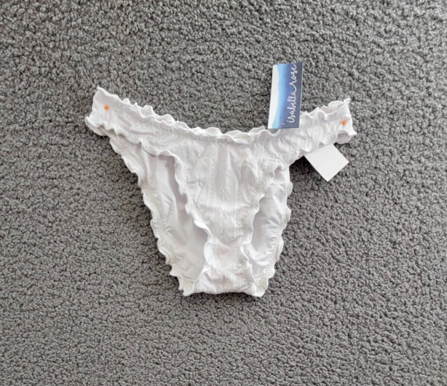 Isabella Rose Meadow Maui Bikini Bottom Women's XS Marshmallow Pull On Style