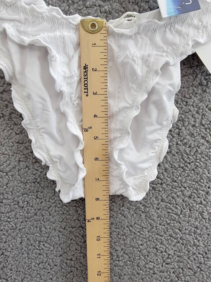 Isabella Rose Meadow Maui Bikini Bottom Women's XS Marshmallow Pull On Style