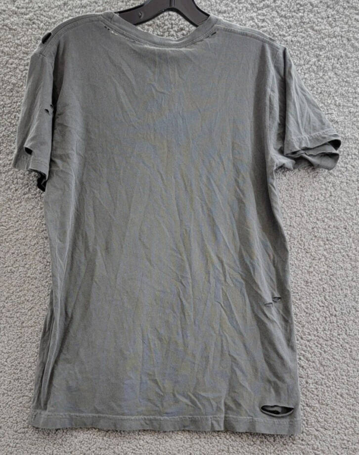 Dirty Cotton Scoundrels Def Leppard Rock Of Ages Shirt Womens XS Gray Distressed