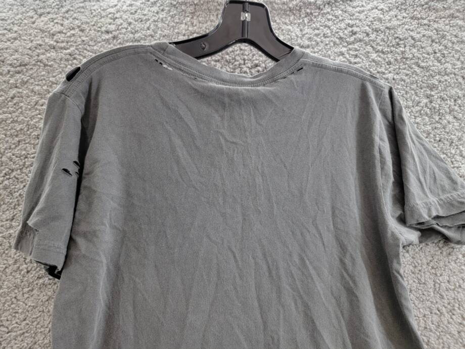 Dirty Cotton Scoundrels Def Leppard Rock Of Ages Shirt Womens XS Gray Distressed