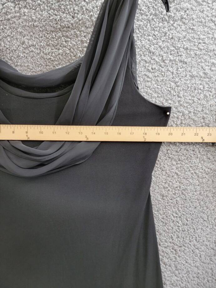 Connected Apparel Cowlneck Sleeveless A-Line Dress Women's 14 Black Pullover