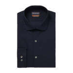 Van Heusen Stain Shield Regular Fit Dress Shirt Men's 15/15.5 32/33 Navy L/S