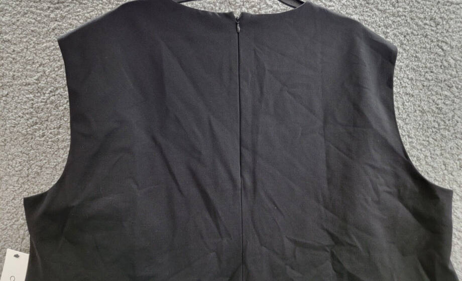 Calvin Klein Plus Size Mixed-Media Sleeveless Top Women's 22W Black Back Zip