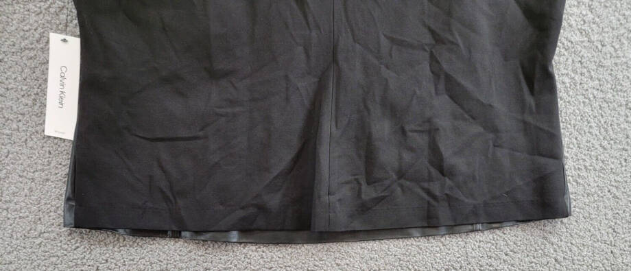 Calvin Klein Plus Size Mixed-Media Sleeveless Top Women's 22W Black Back Zip