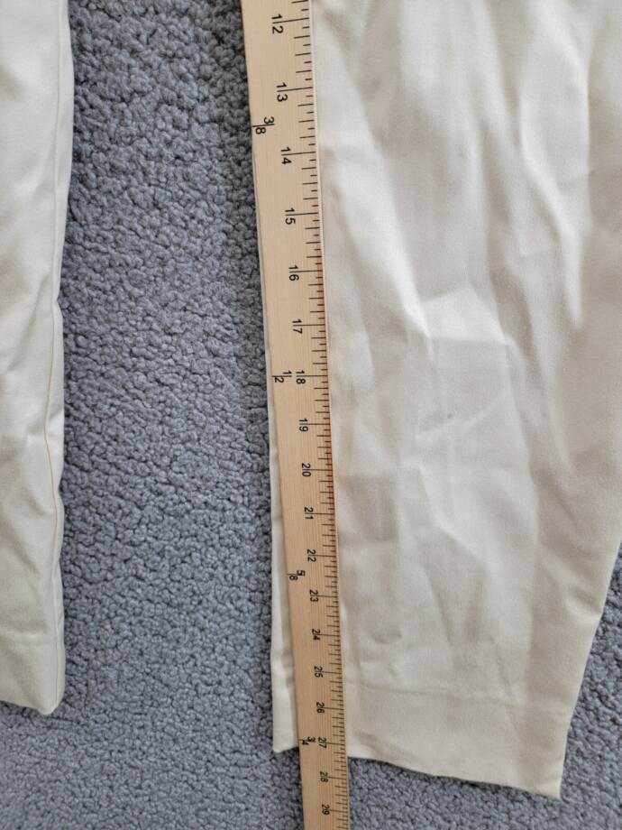Charter Club Slim-Leg Ankle Pants Women's 6 Birch Tree Slit Hem Elastic Waist