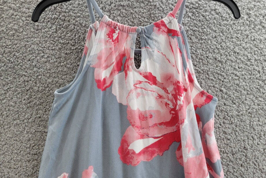 INC International Concepts Petite Floral Embellished Halter Top Women's PS Multi
