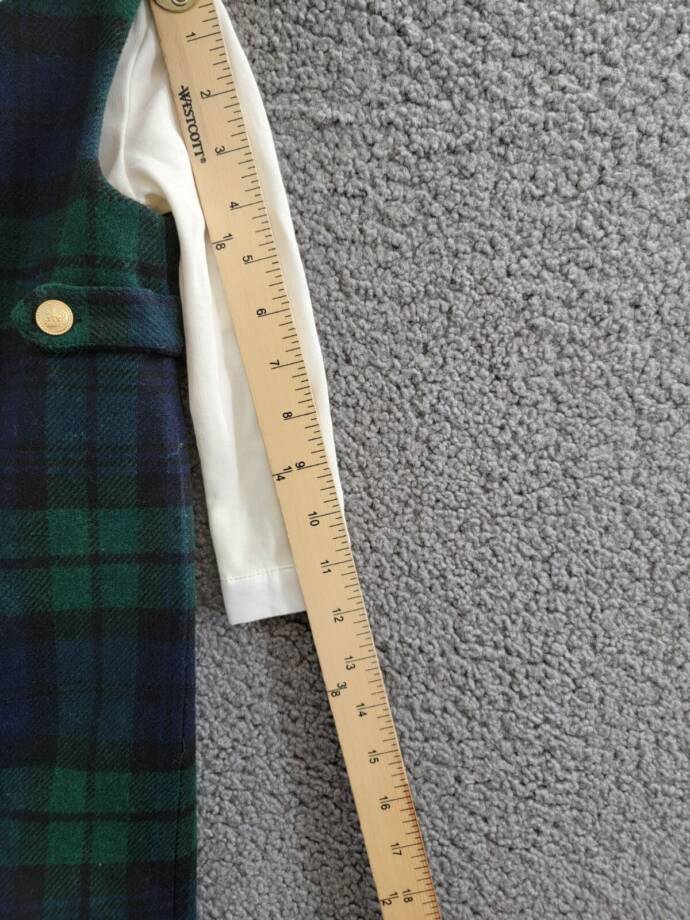 Ralph Lauren Bodysuit & Plaid Wool Overalls Set Baby Boys 18M Multi Button Snap