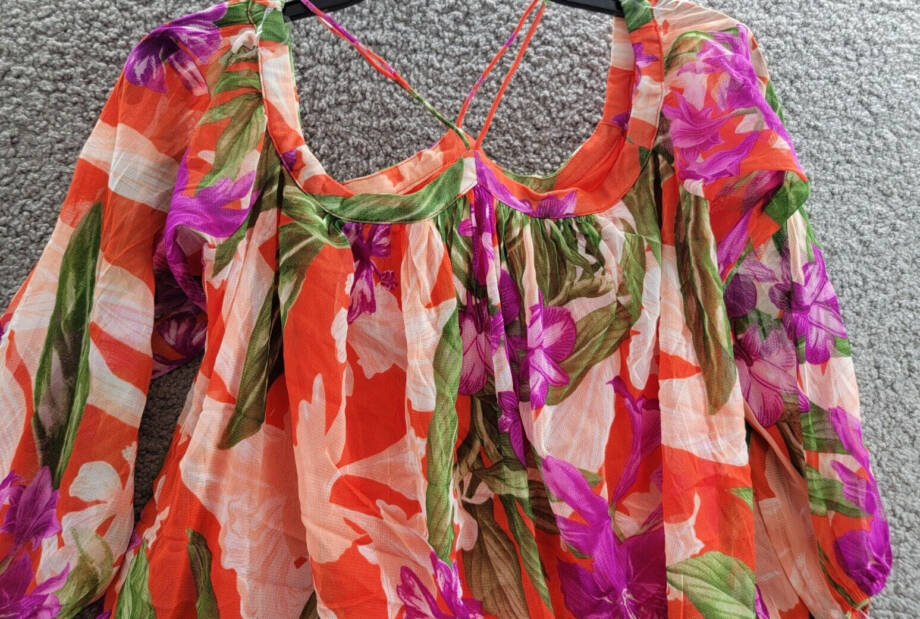 INC International Concepts Petite Floral Halter Off Shoulder Top Womens PL Multi