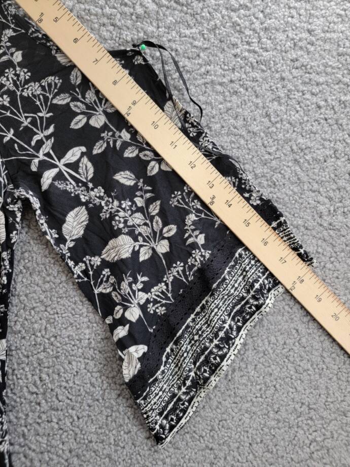 Style & Co Cold Shoulder Floral Print Casual Dress Women's XL Nocturnal Black
