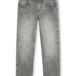 BOSS Logo-Embossed Straight-Leg Jeans Big Boys 16Y Denim Gray Button Zip Closure