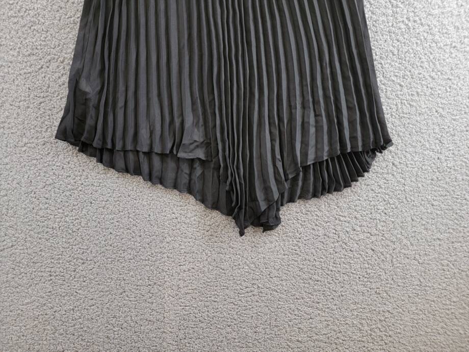 Cable & Gauge Pleated Top Womens S Black Sleeveless Back Button/Keyhole Closure