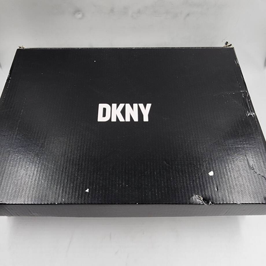 DKNY Kids Emma Harness Logo Detail Elastic Tall Boot Girls 12 Black Side Zip