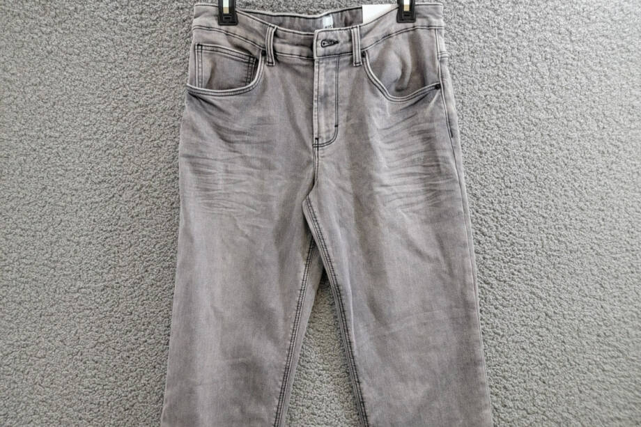 BOSS Logo-Embossed Straight-Leg Jeans Big Boys 16Y Denim Gray Button Zip Closure