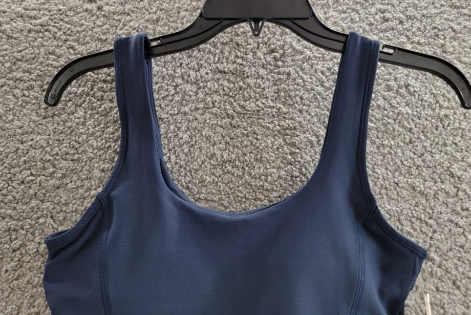 Aqua Corseted Square Neck Longline Bra Women's XS Myth Pullover